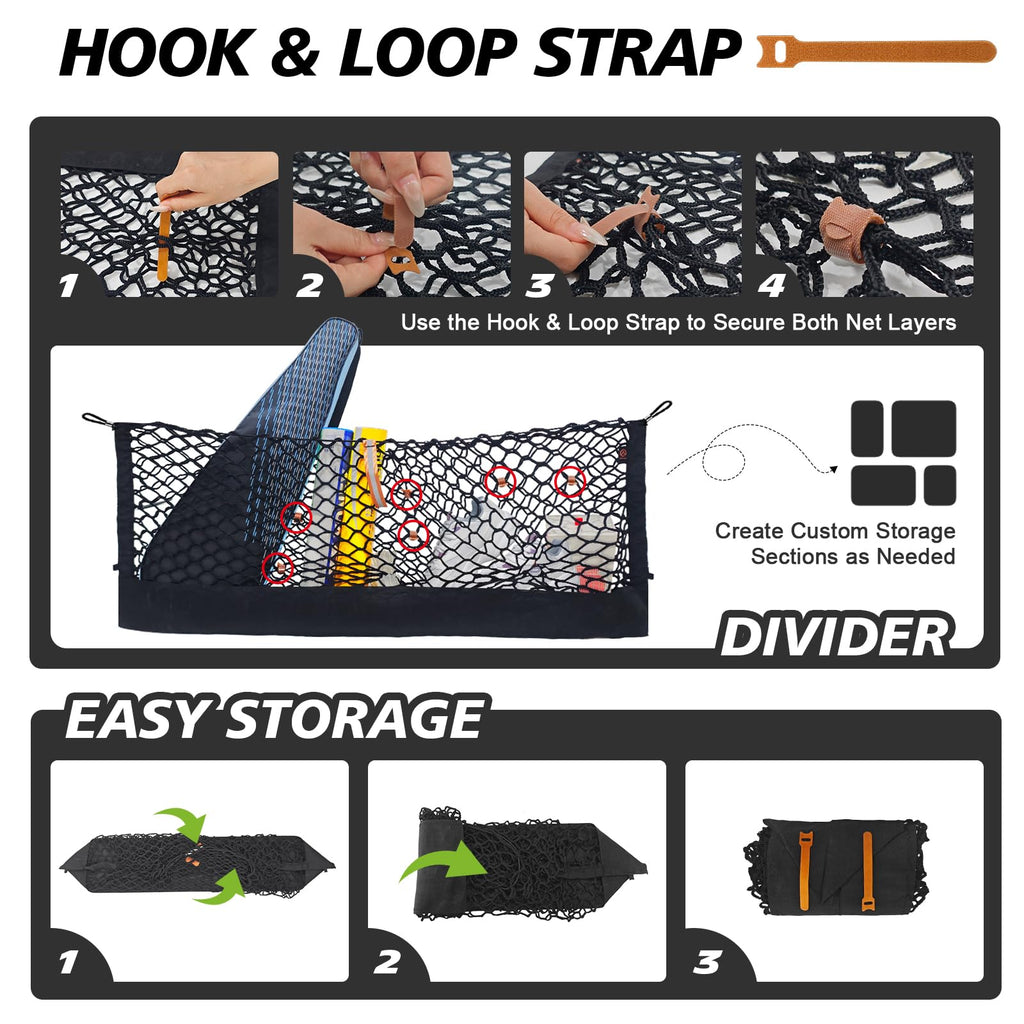 Muslogy Cargo Net for 2013-2026 Chevy Silverado GMC Sierra 1500/2500/3500HD