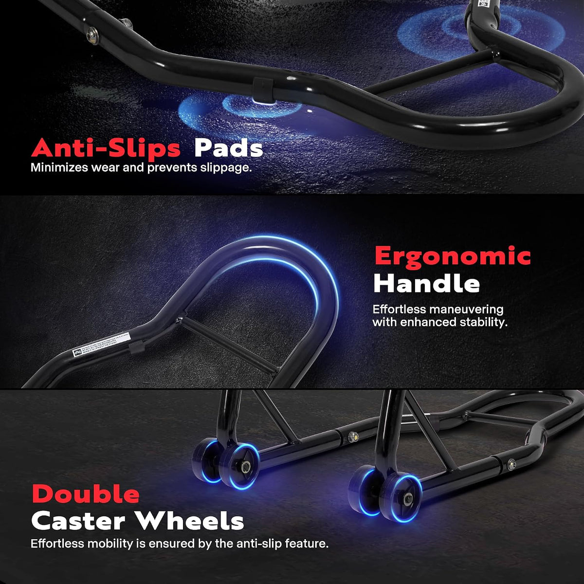 SPECSTAR Universal Motorcycle Stands 882 Lbs Capacity,Black