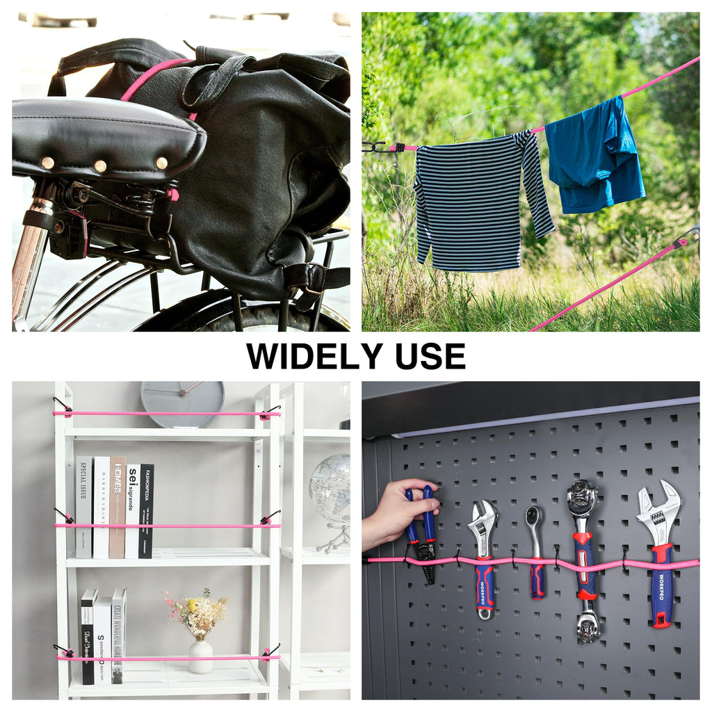 WORKPRO Bungee Cords with Hooks, Heavy Duty Outdoor Bungee Strap, 22-Piece