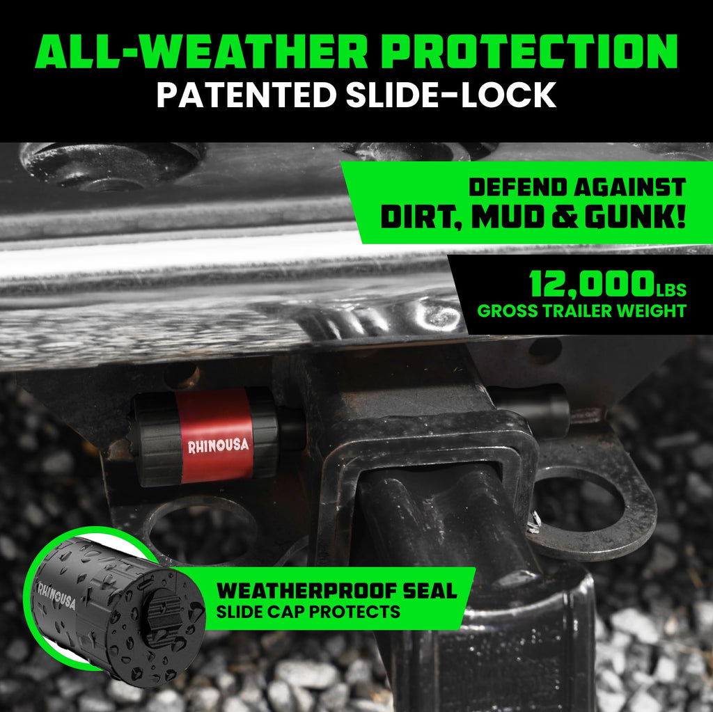 Rhino USA 2in Trailer Hitch Pin - Patented Locking Receiver Pin