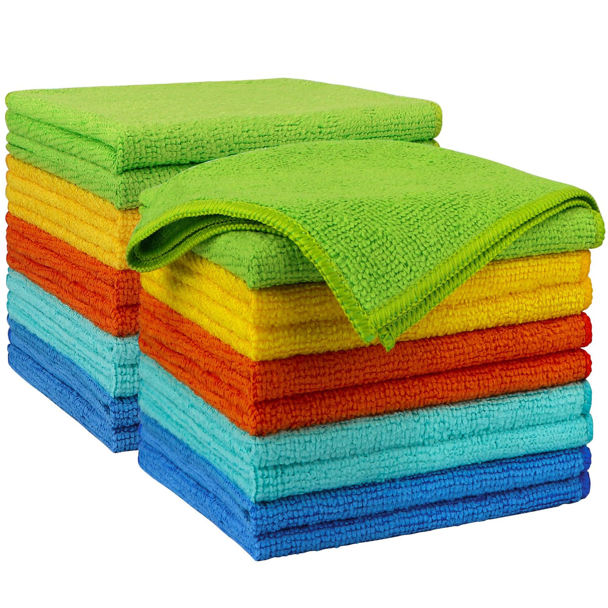 AIDEA Microfiber Cleaning Cloth-50PK, Microfiber Towels for Cars, 12"×12"