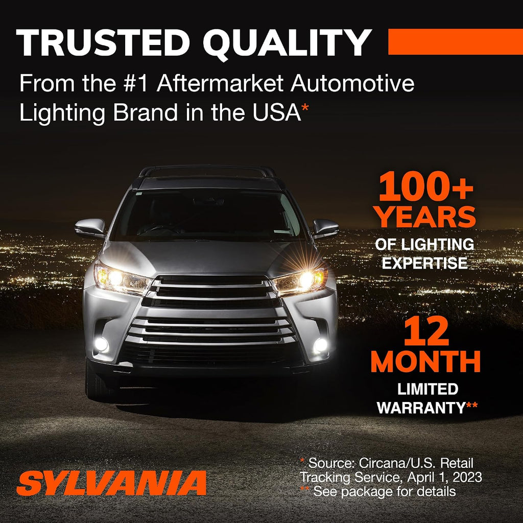 SYLVANIA 194 Long Life Miniature Bulb, Interior Lighting, 2-Pack