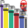 WORKPRO Bungee Cords with Hooks, Heavy Duty Outdoor Bungee Strap, 22-Piece