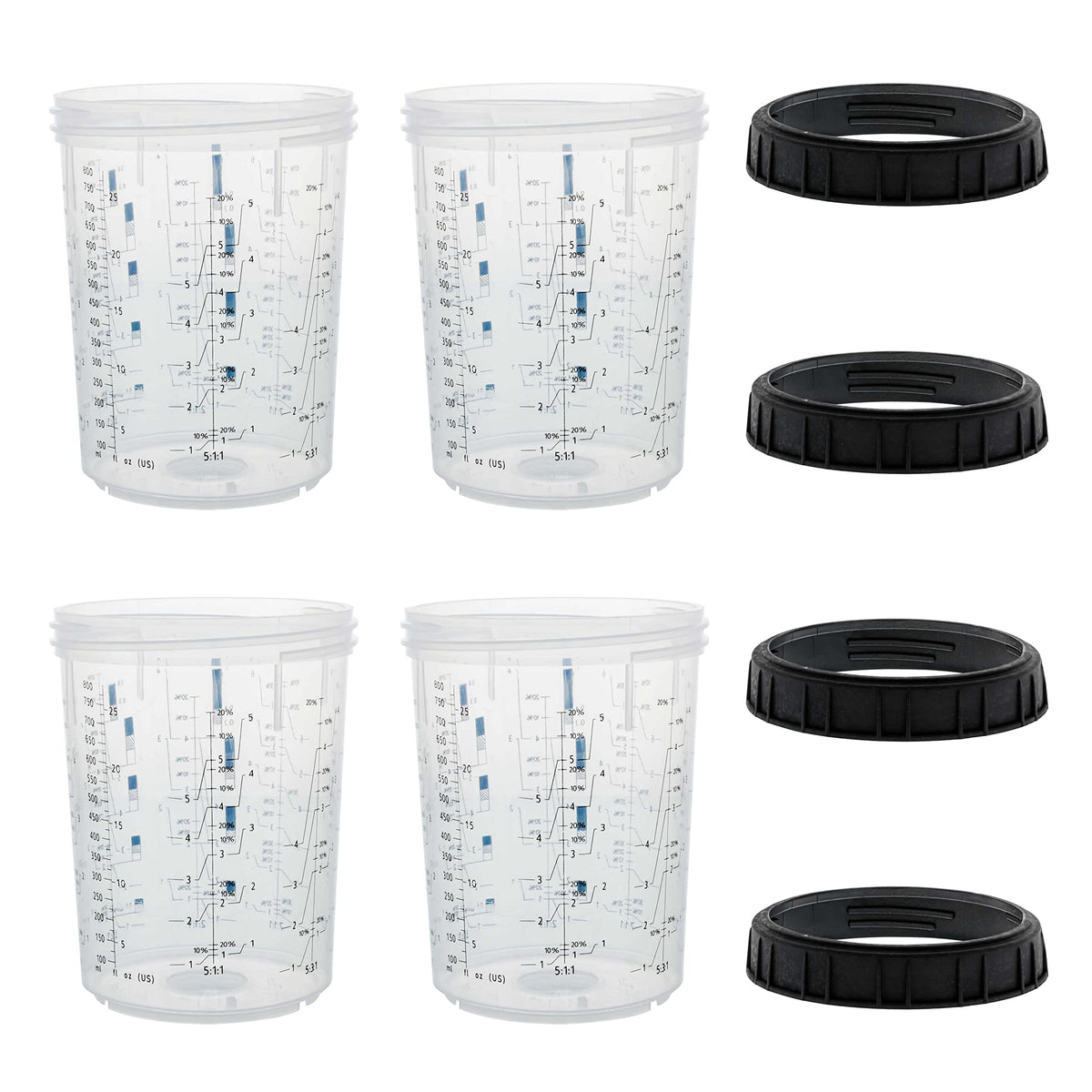 Master Paint System MPS Disposable Paint Spray Gun Cup Liners & Lid System