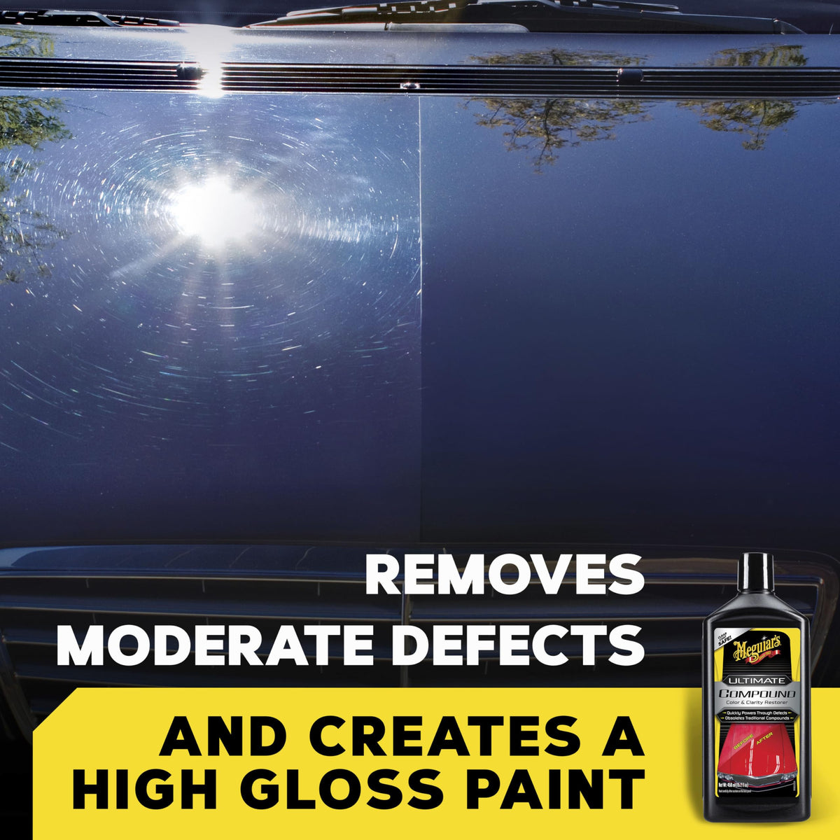 Meguiar's Ultimate Compound, Pro-Grade Car Scratch Remover, 15.2 Oz