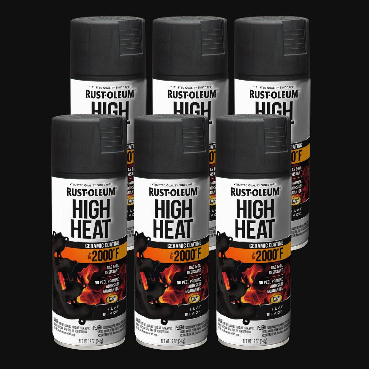 Rust-Oleum Automotive High Heat Spray Paint, Flat Aluminum