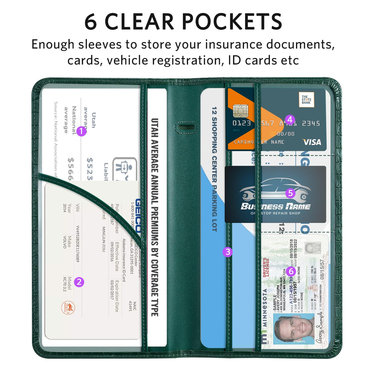CoBak Car Registration and Insurance Holder