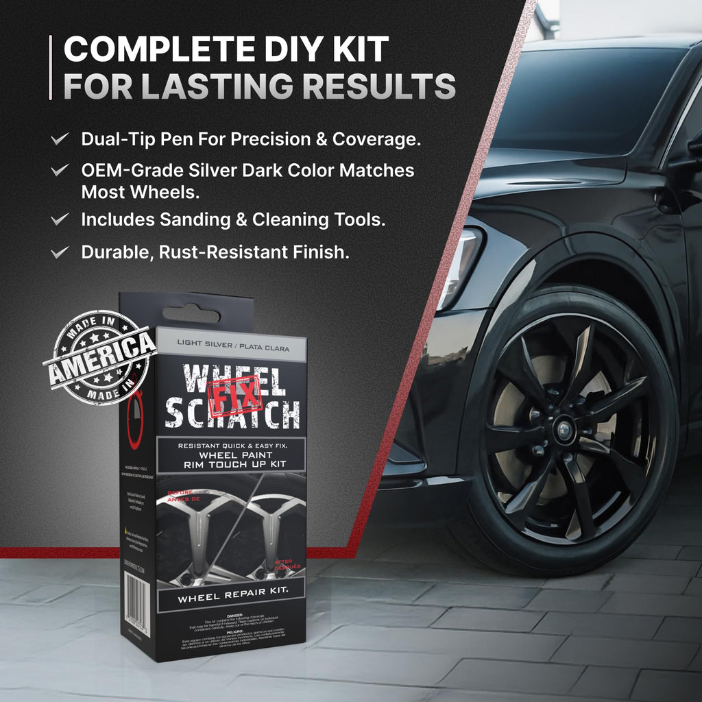 Wheel Scratch Fix® Gloss Black Rim Touch Up Paint, Wheel Scratch Repair Kit