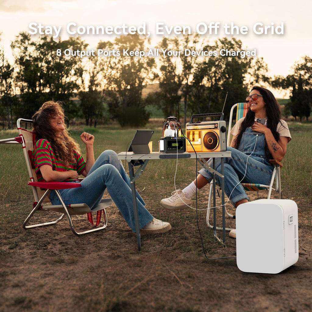 MARBERO Portable Power Station 88Wh, 120W Surge, Solar Generator 24,000mAh