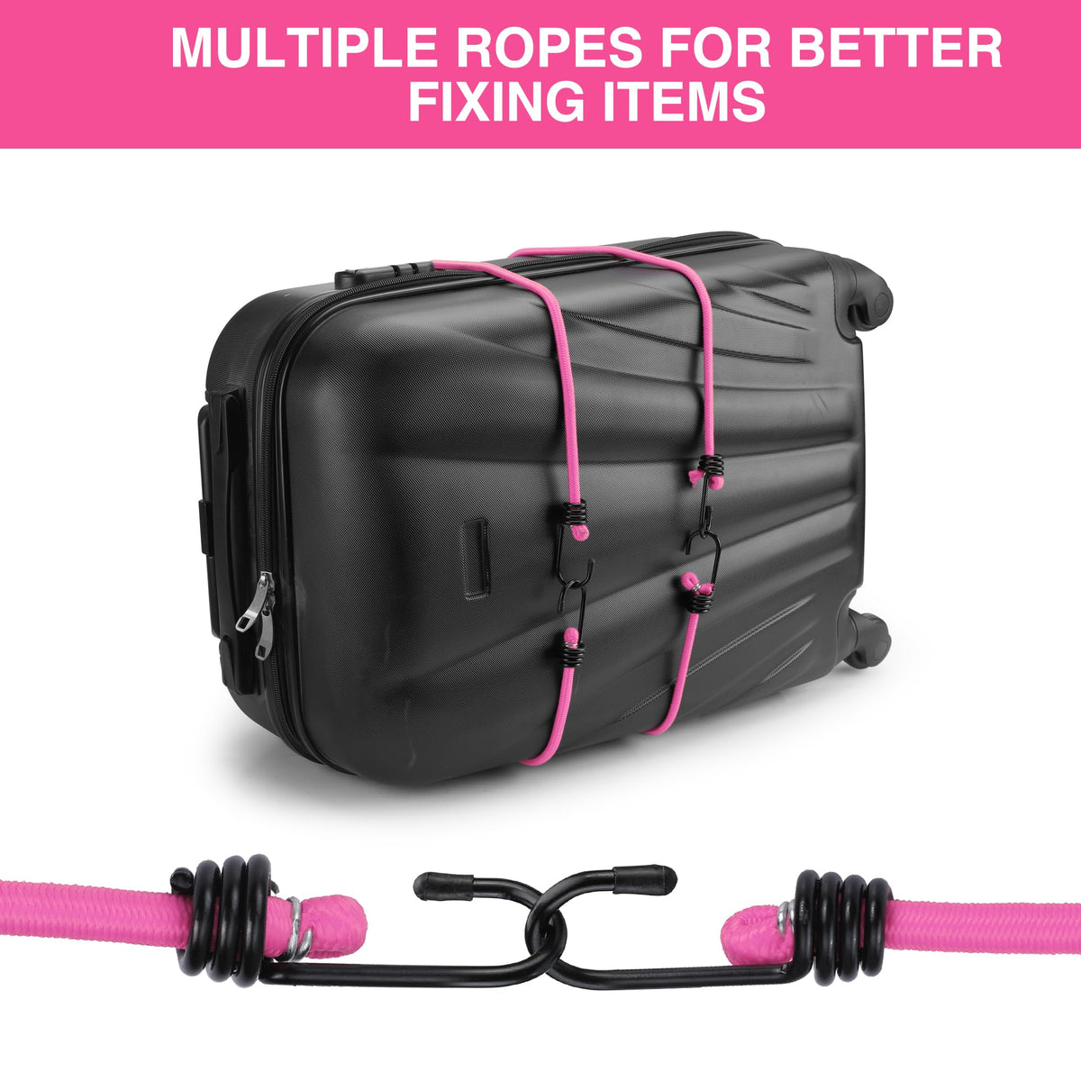 WORKPRO Bungee Cords with Hooks, Heavy Duty Outdoor Bungee Strap, 22-Piece
