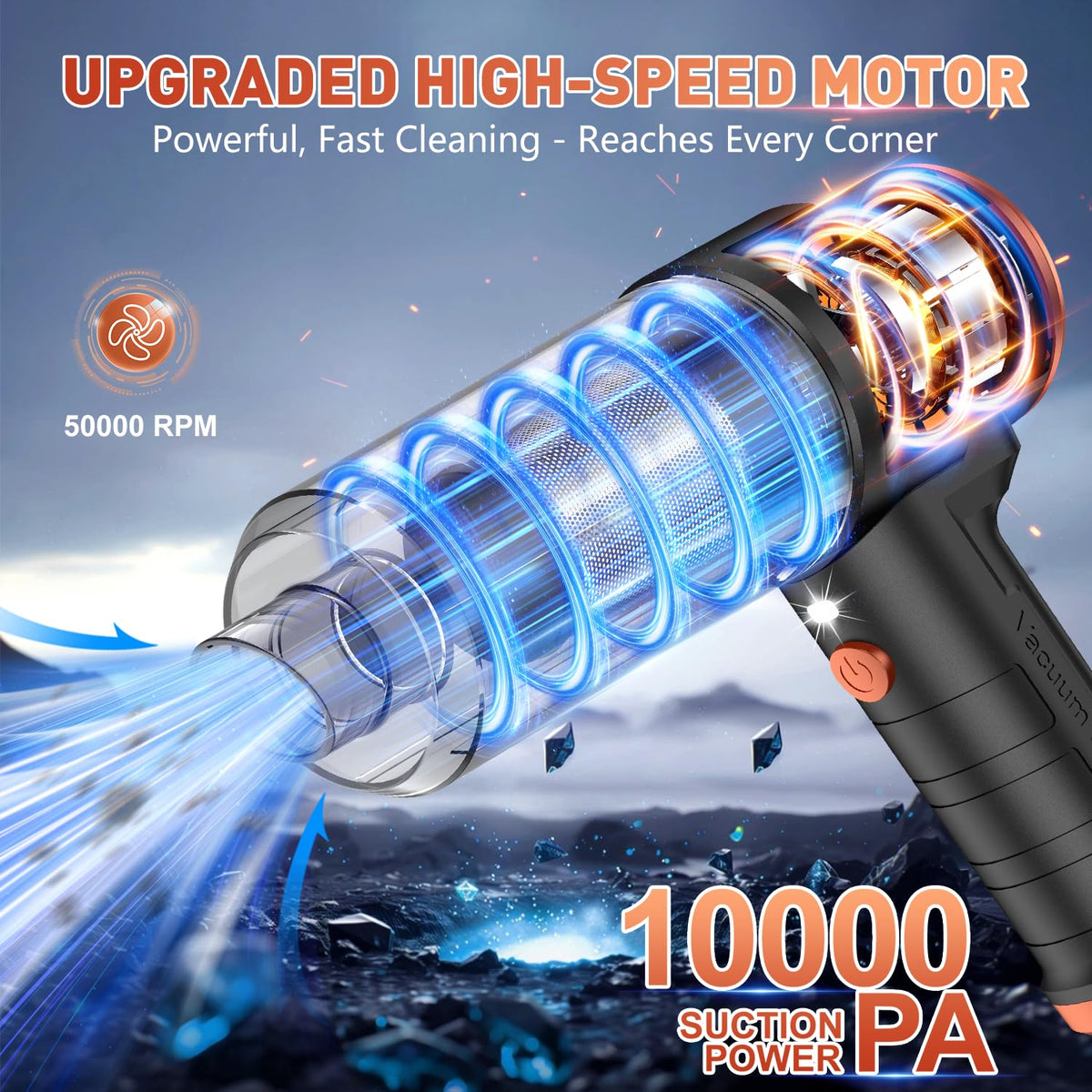 KMM Handheld Car Vacuum Cleaner, Hand Held Vacuum Cleaner and Air Duster