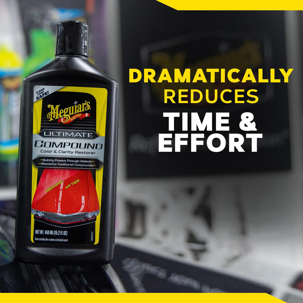 Meguiar's Ultimate Compound, Pro-Grade Car Scratch Remover, 15.2 Oz