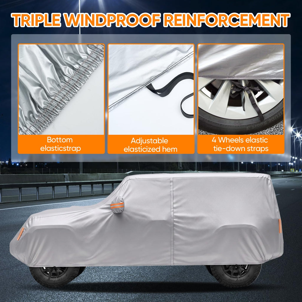 NEVERLAND Car Cover Waterproof All Weather for Sedan 183''L x 70''W x 59''H