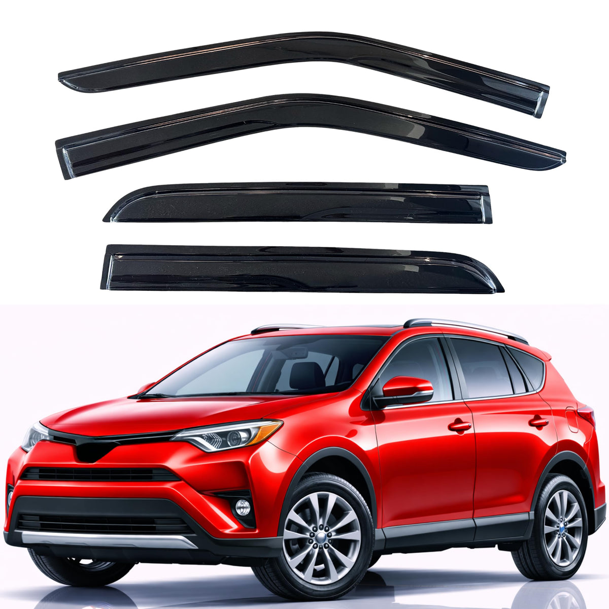 KPY Rain Guards Window Visors for 2015-2026 Ford F150 Crew/SuperCrew Cab