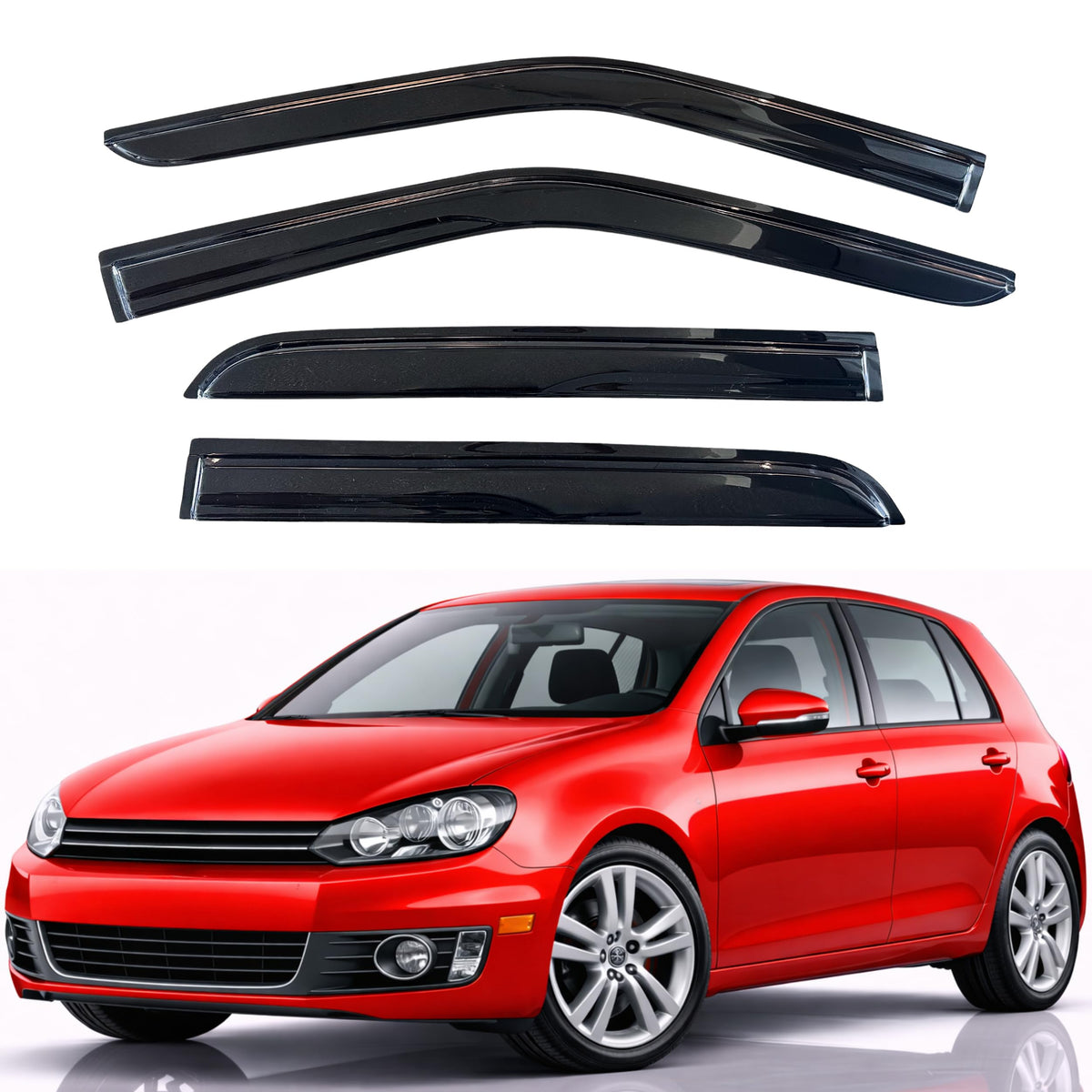 KPY Rain Guards Window Visors for 2015-2026 Ford F150 Crew/SuperCrew Cab