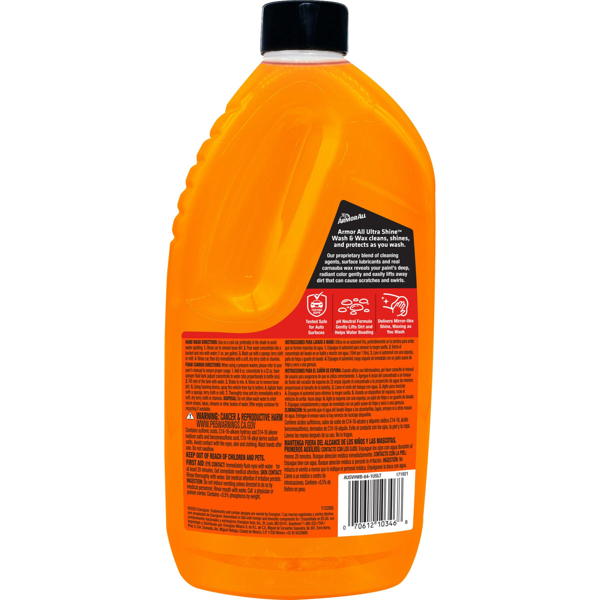 Armor All Ultra Shine Car Wash and Car Wax,Cleaning Fluid for Cars,Trucks,Motorcycles,64 Fl Oz Each,(Pack of 3)