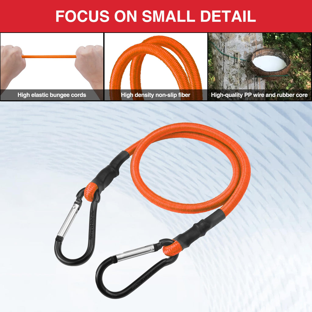 WORKPRO Bungee Cords with Hooks, Heavy Duty Outdoor Bungee Strap, 22-Piece