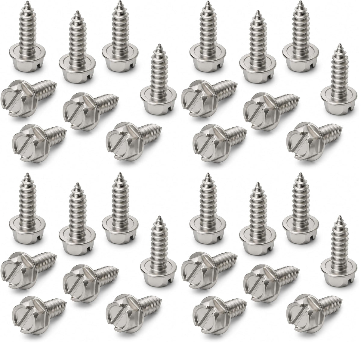 OttoSpeed Rustproof License Plate Screws (4-Pack, Black-Phillips)