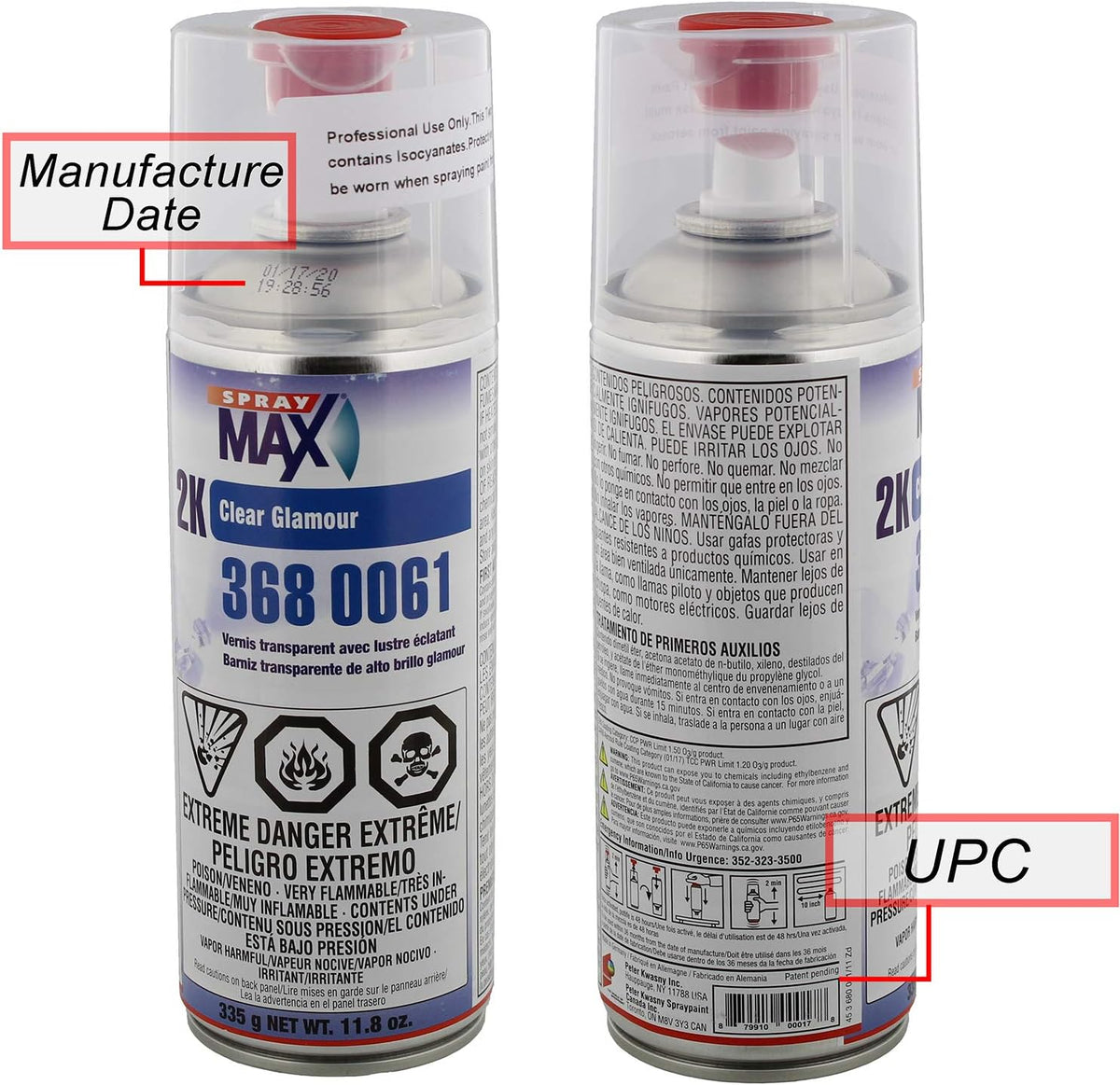 SprayMax USC 2k High Gloss Clearcoat Aerosol