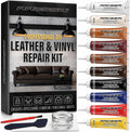 Leather & Vinyl Repair Kit for Furniture, Car Seats & Couches, 10 Colors