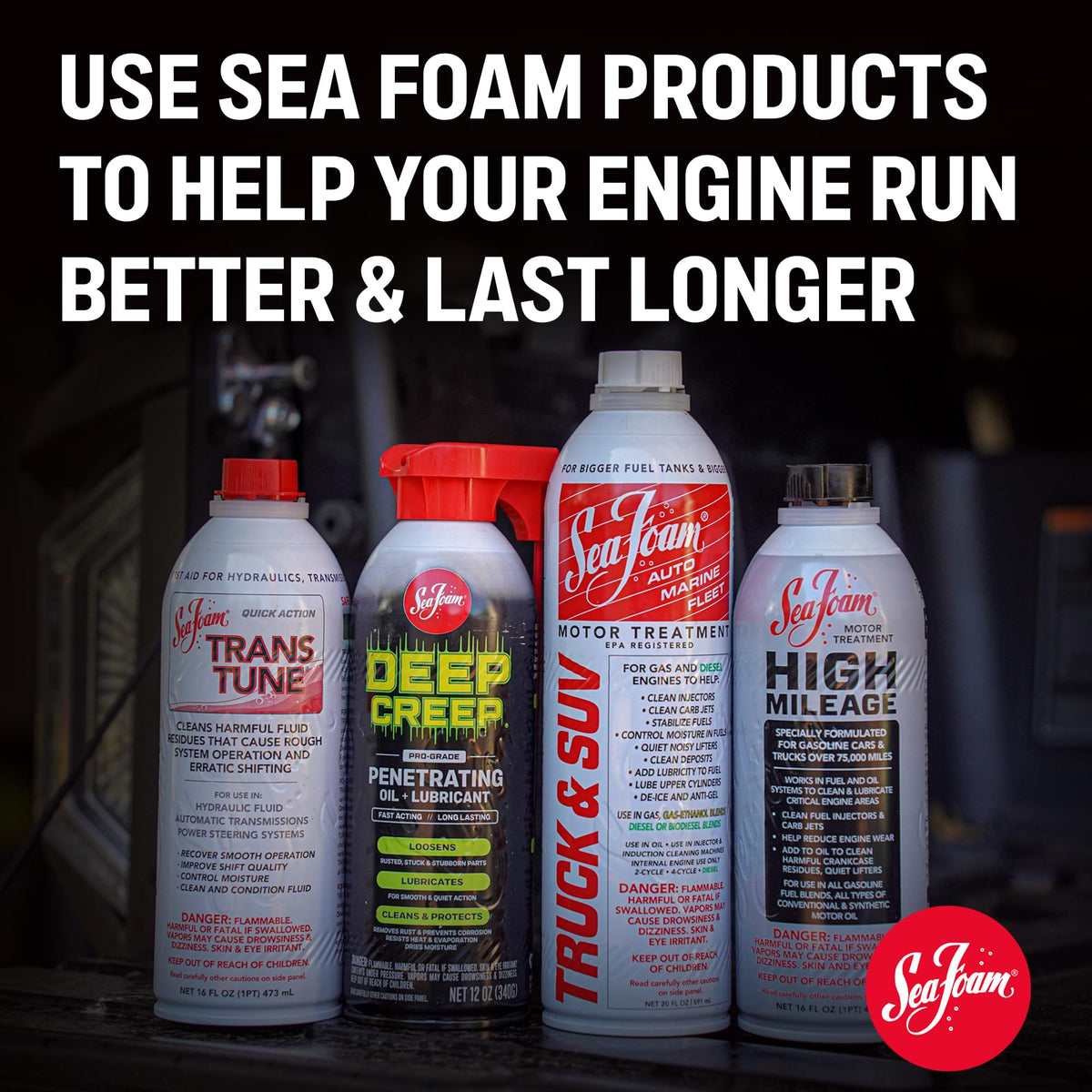 Sea Foam Motor Treatment | Fuel & Oil Treatment | 16 oz, Pack of 3