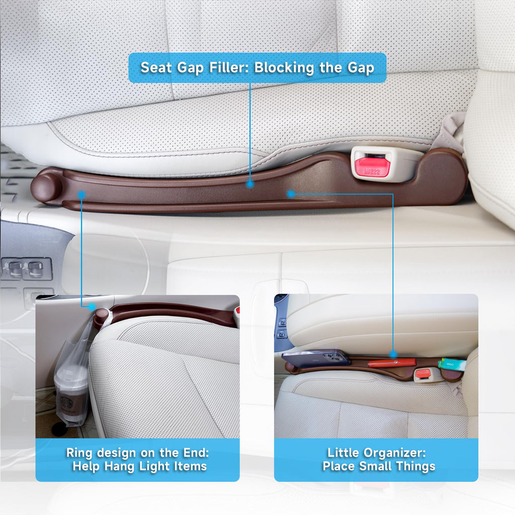 Givifive Car Seat Gap Filler Organizer 2Pack Soft Foam 3IN1 Multifunctional