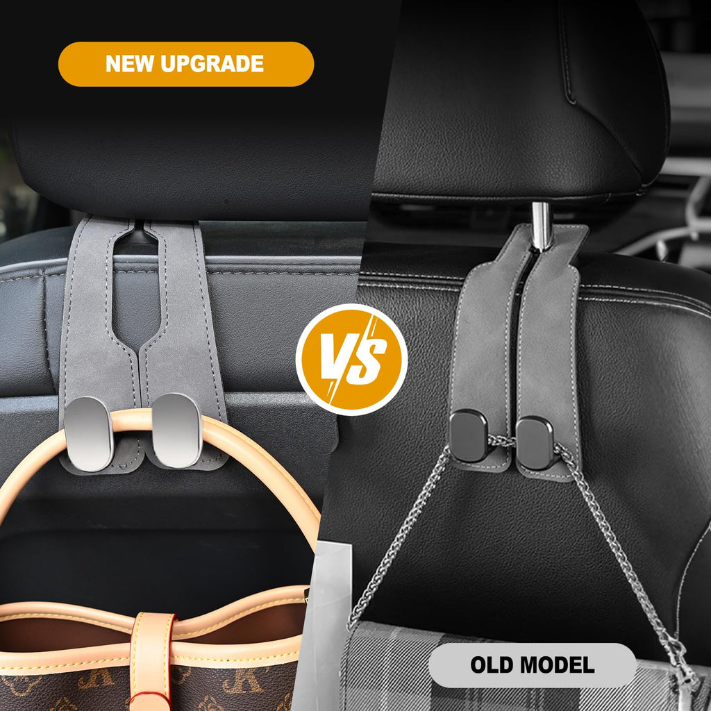 Car Purse Hook Purse Hook for Car Seats Headrest Car Seat Hooks,Heavy Duty Vehicle Organizer for Handbags, Groceries, Purses, Keep Car Tidy (Black, 2 Pack)
