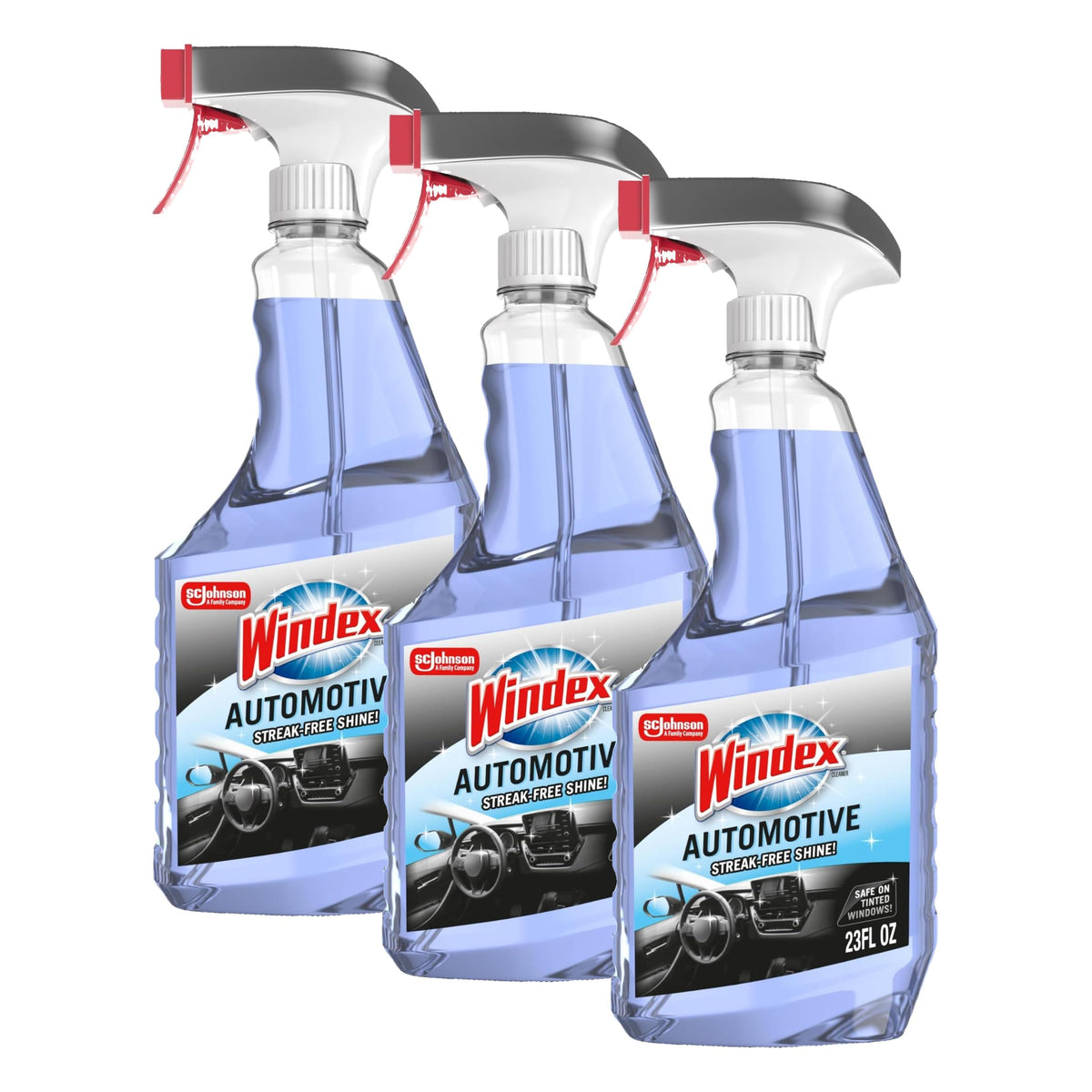 Windex Automotive Car Glass Cleaner Spray, 23 oz