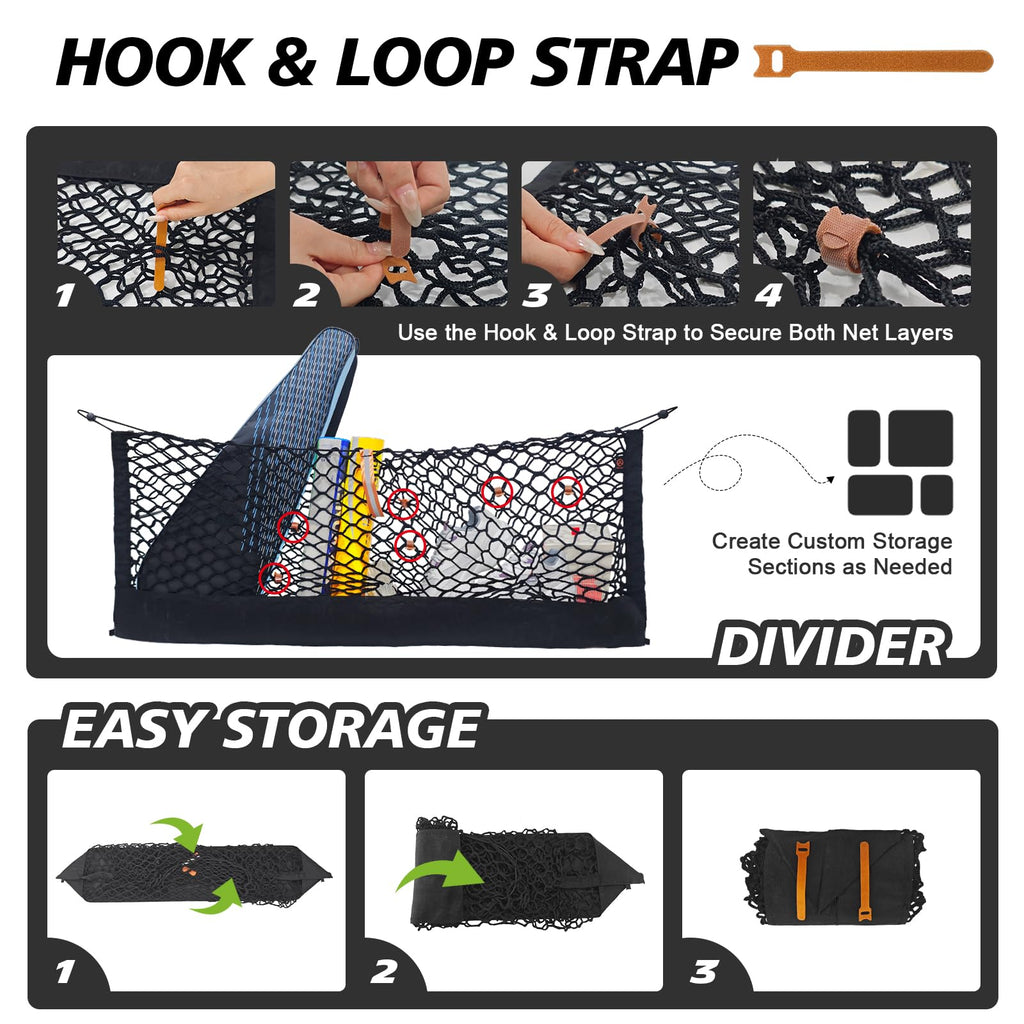Muslogy Cargo Net for 2013-2026 Chevy Silverado GMC Sierra 1500/2500/3500HD