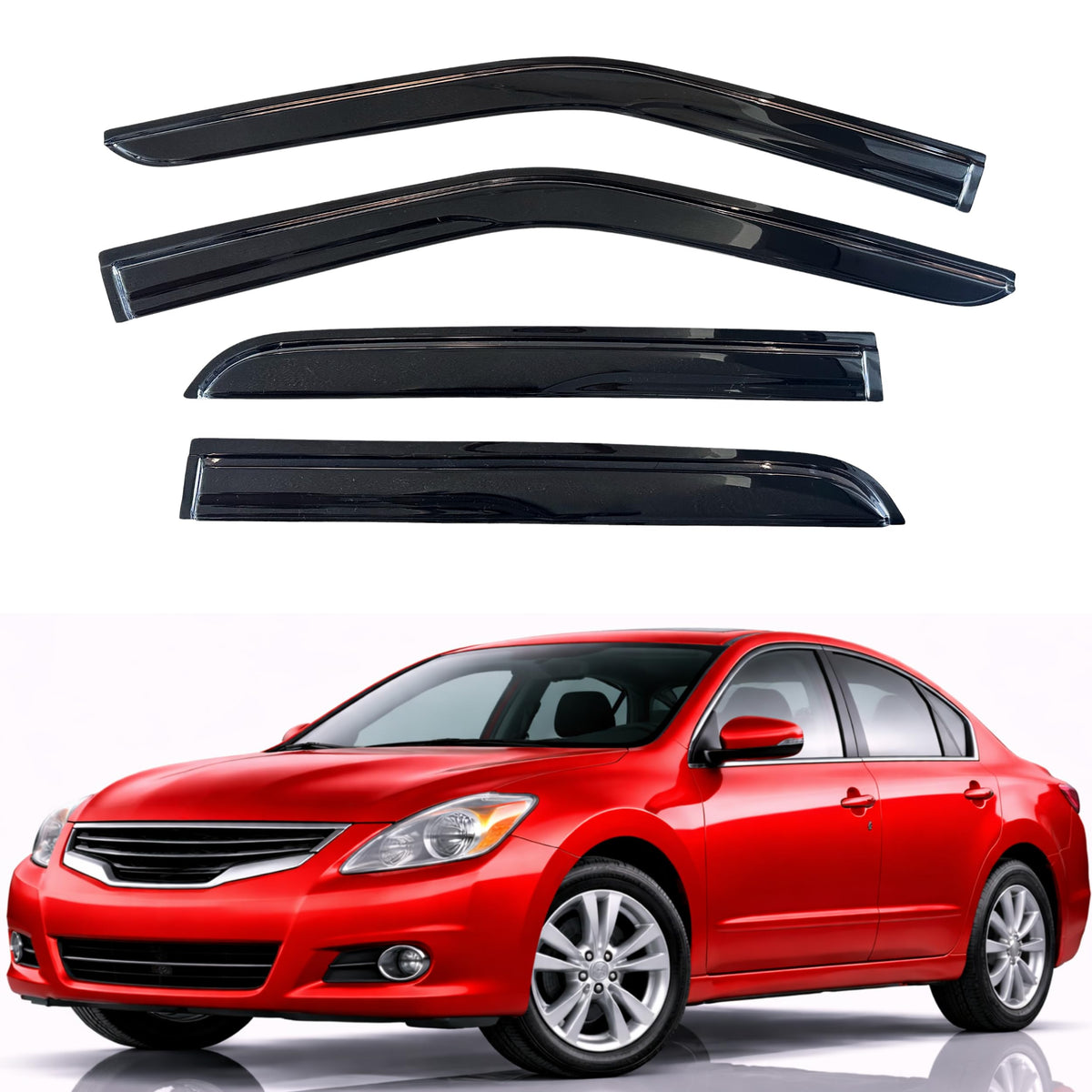 KPY Rain Guards Window Visors for 2015-2026 Ford F150 Crew/SuperCrew Cab