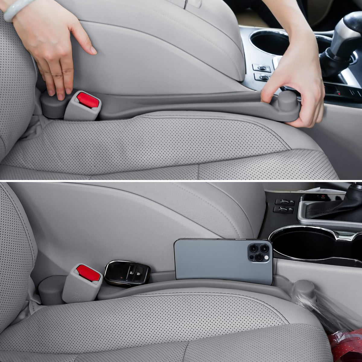 Givifive Car Seat Gap Filler Organizer 2Pack Soft Foam 3IN1 Multifunctional