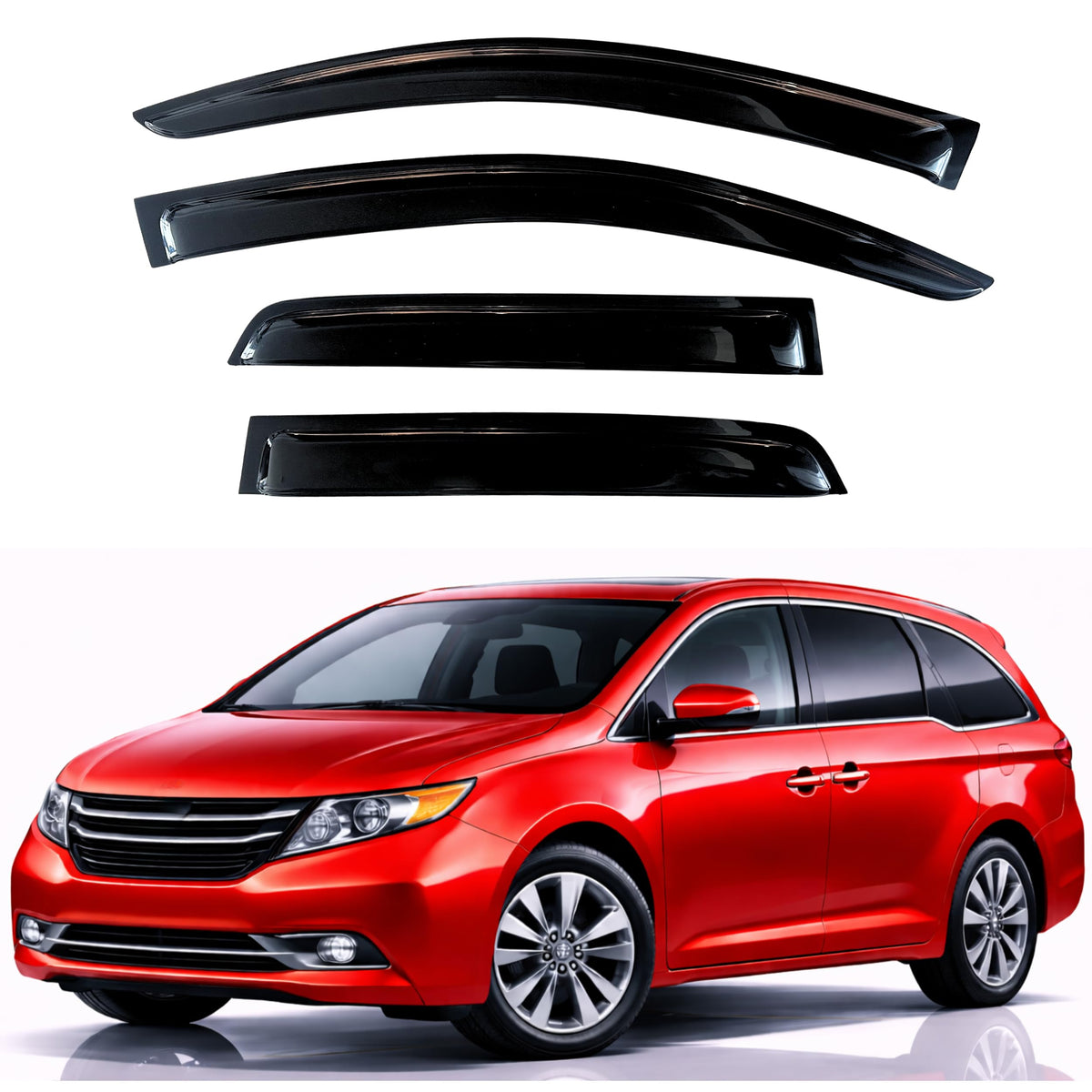 KPY Rain Guards Window Visors for 2015-2026 Ford F150 Crew/SuperCrew Cab