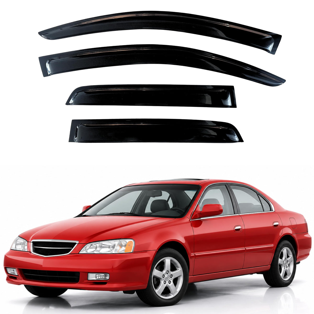 KPY Rain Guards Window Visors for 2015-2026 Ford F150 Crew/SuperCrew Cab