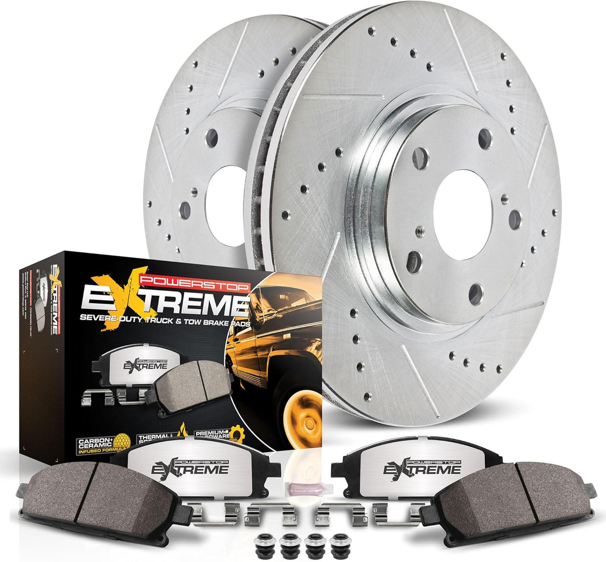 PowerStop Z36 Truck & Tow Brake Pad & Rotor Kit Front K6403-36