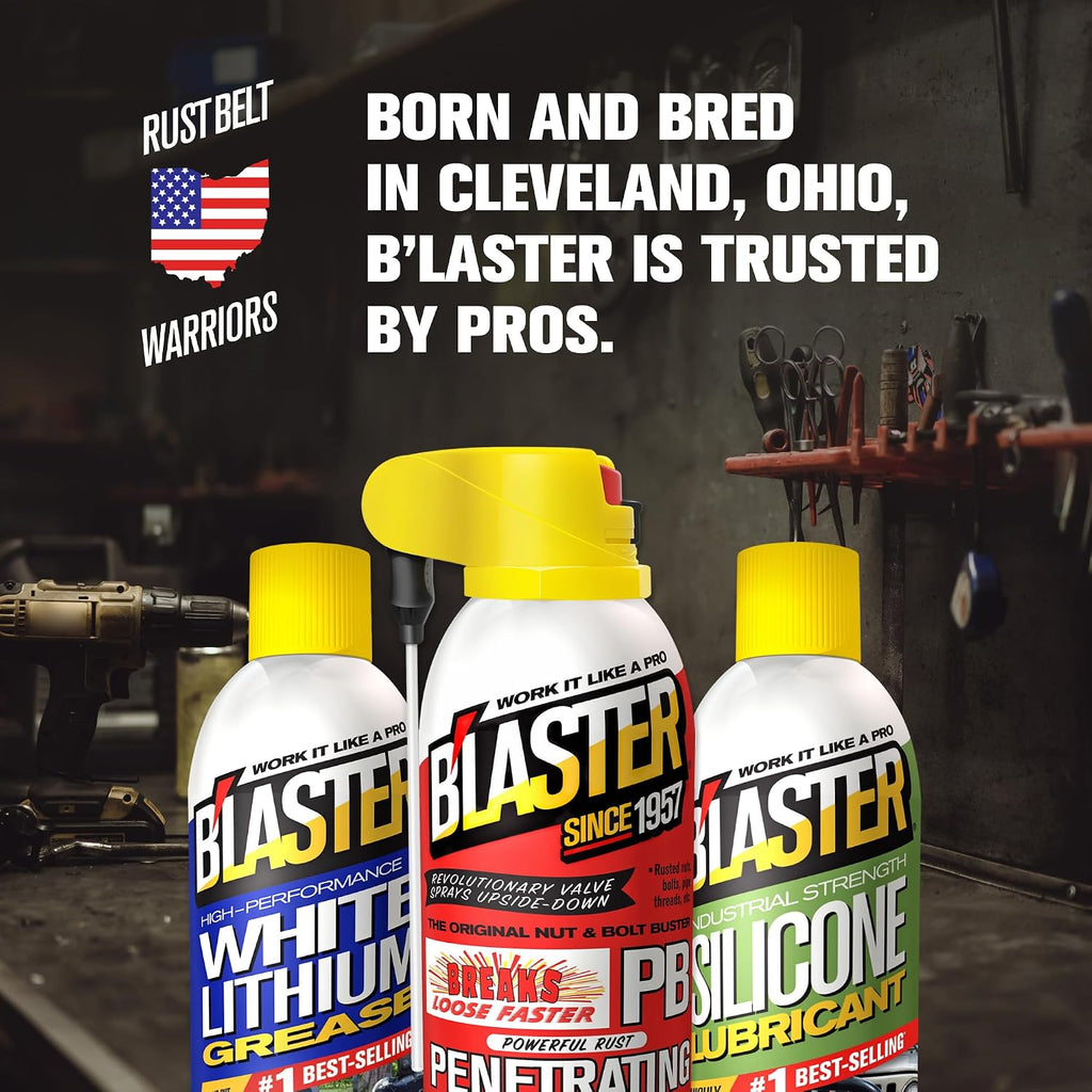 PB Blaster Penetrating Oil Spray, 11 oz Aerosol Cans (2-Pack) – Rust Remover & Bolt Loosener for Stuck Nuts, Bolts & Rusted Parts – Penetrating Catalyst for Automotive & Mechanical Use