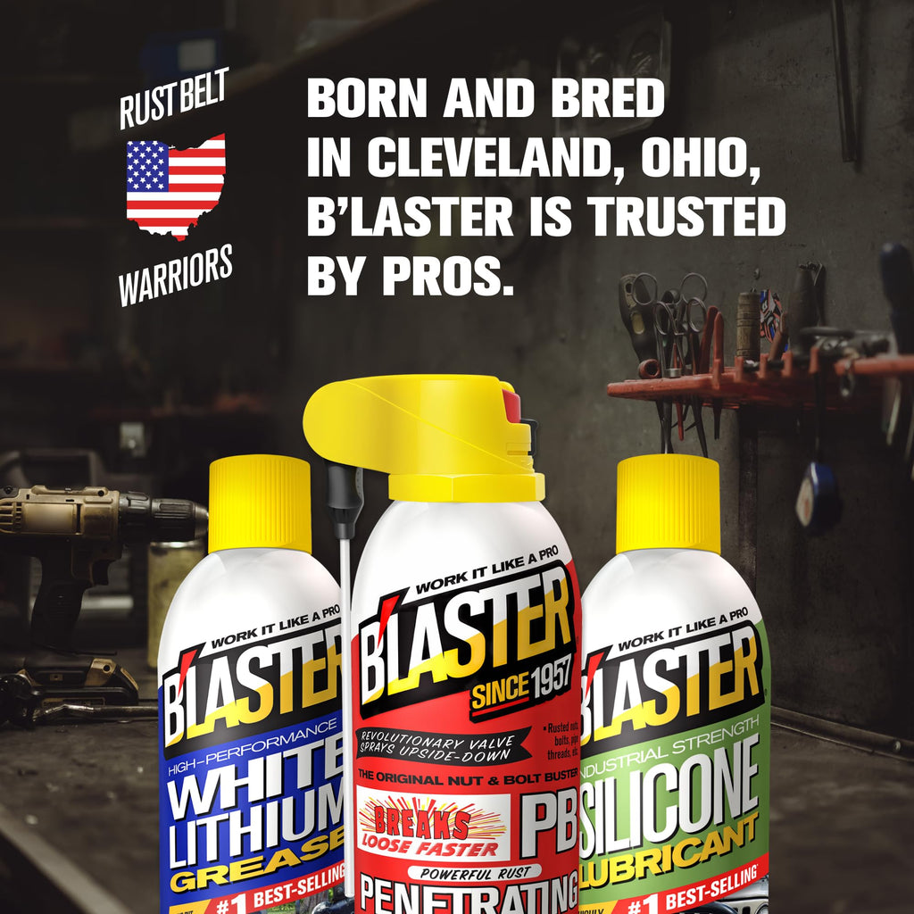 PB Blaster Penetrating Oil Spray, 11 oz Aerosol Cans (2-Pack) – Rust Remover & Bolt Loosener for Stuck Nuts, Bolts & Rusted Parts – Penetrating Catalyst for Automotive & Mechanical Use