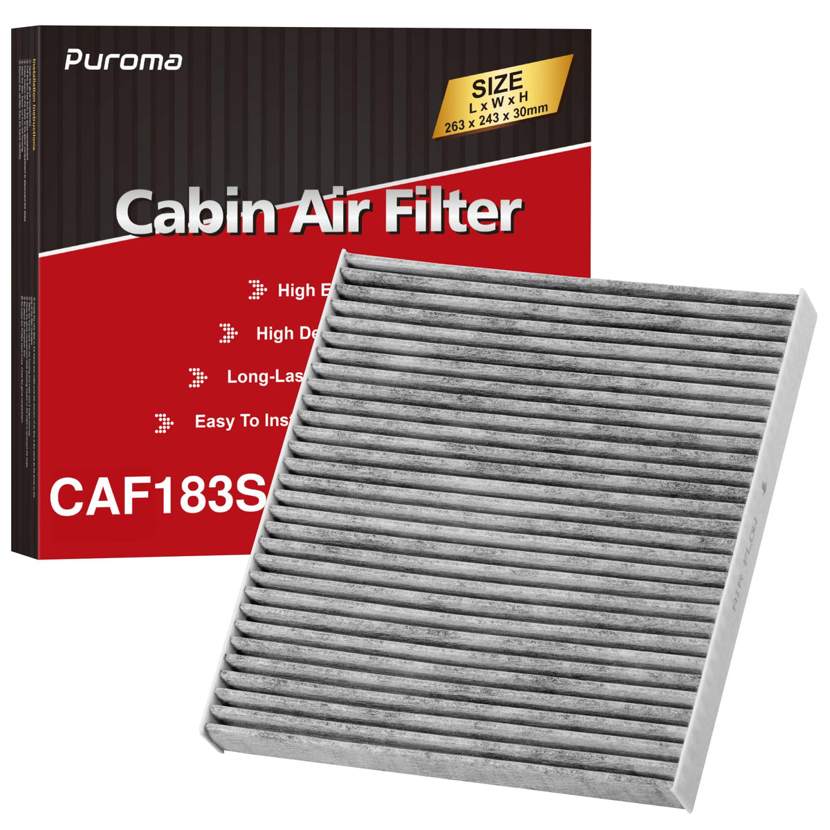Puroma Cabin Air Filter Activated Carbon for CF12160 CAF1948P Hyundai KIA