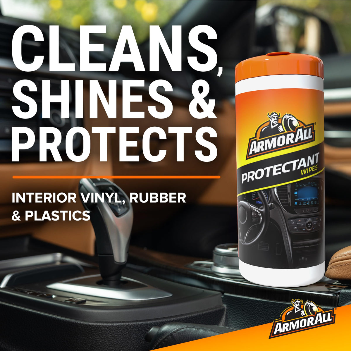 Armor All Car Cleaning Wipes, 90 Count Canister, Car Wipes