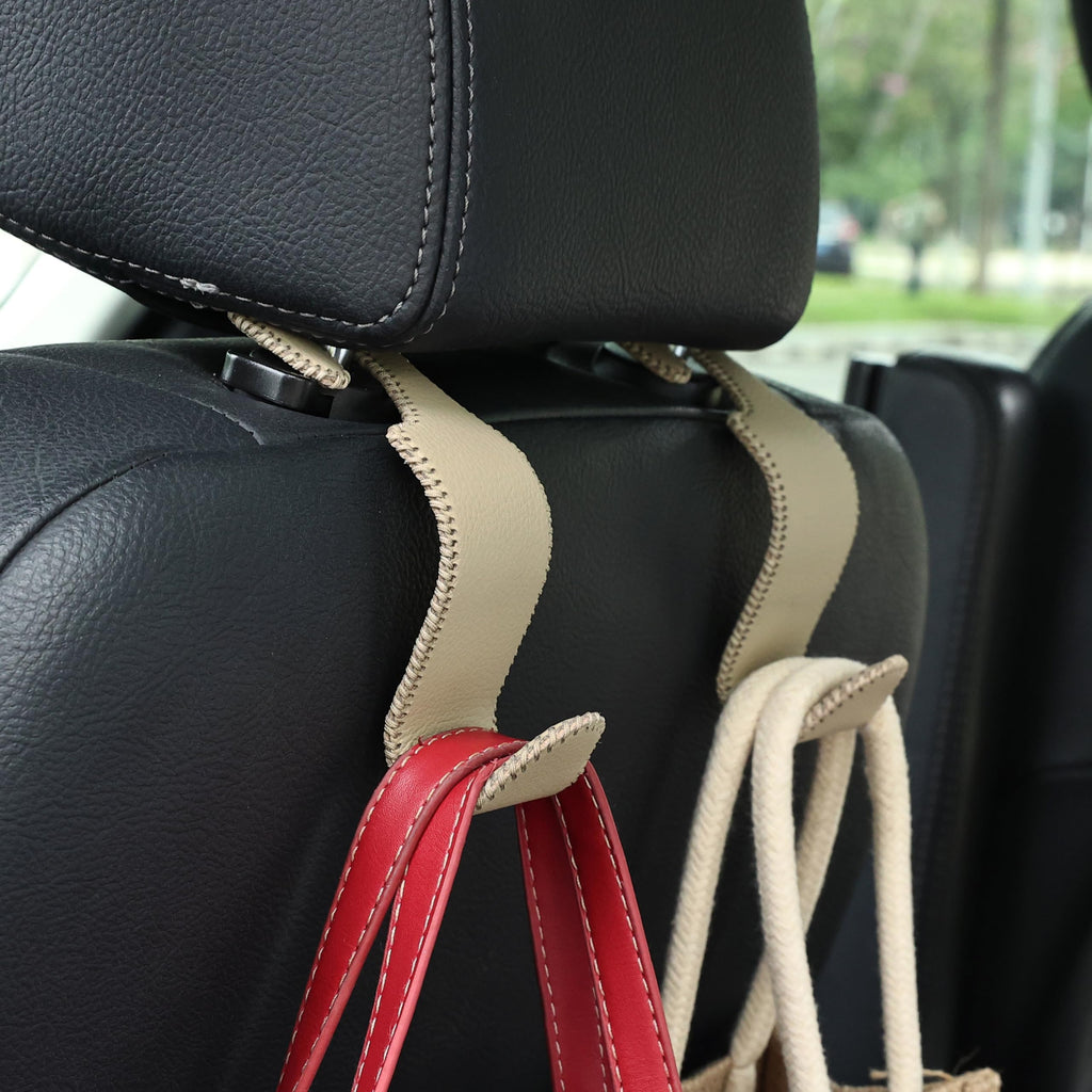 4-Pack Car Headrest Hooks Holds 55lbs Seat Storage Organizer for Bags
