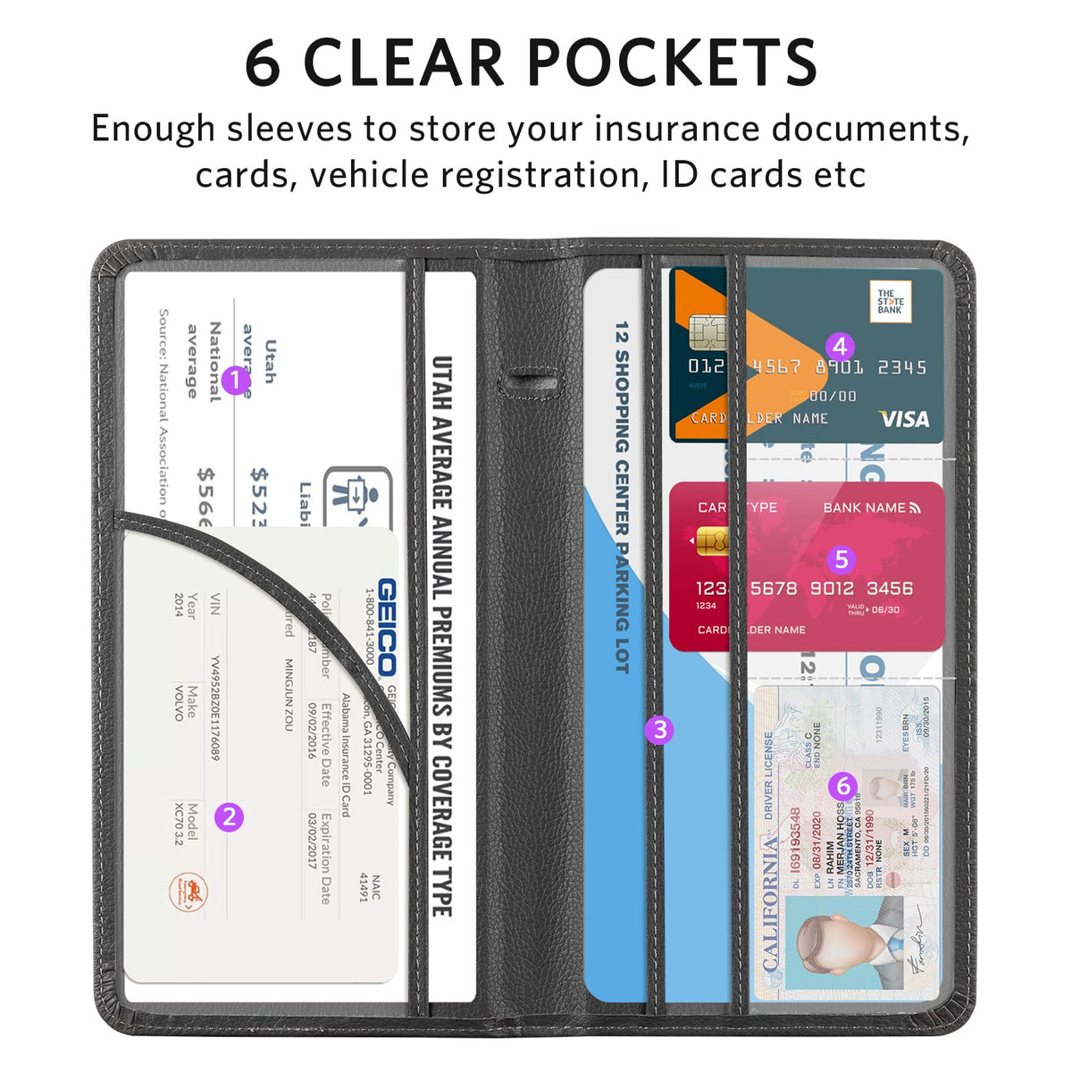CoBak Car Registration and Insurance Holder