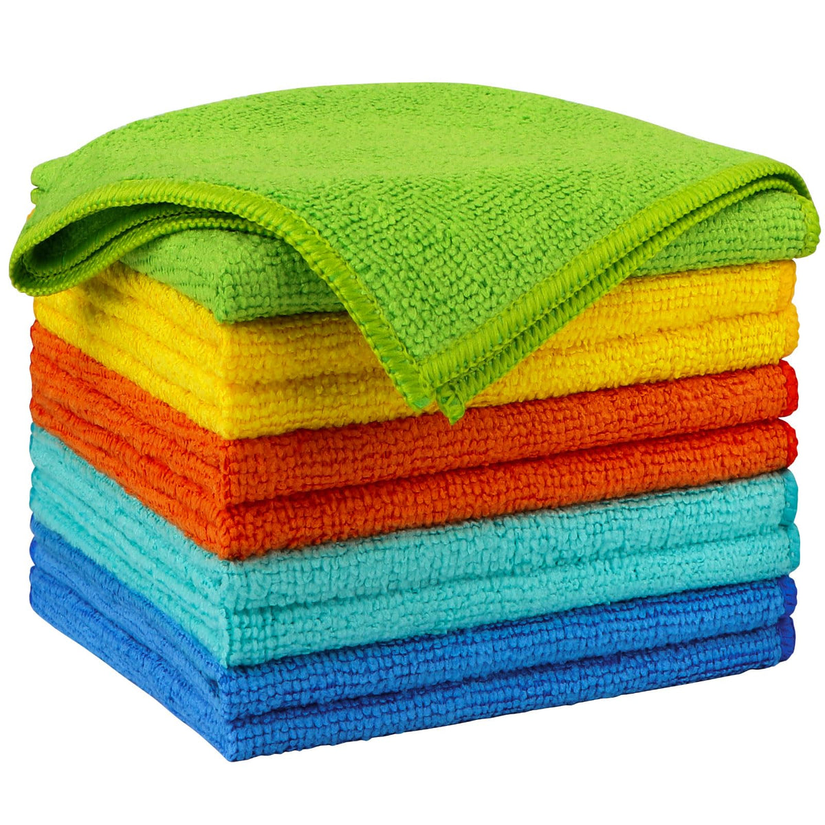 AIDEA Microfiber Cleaning Cloth-50PK, Microfiber Towels for Cars, 12"×12"