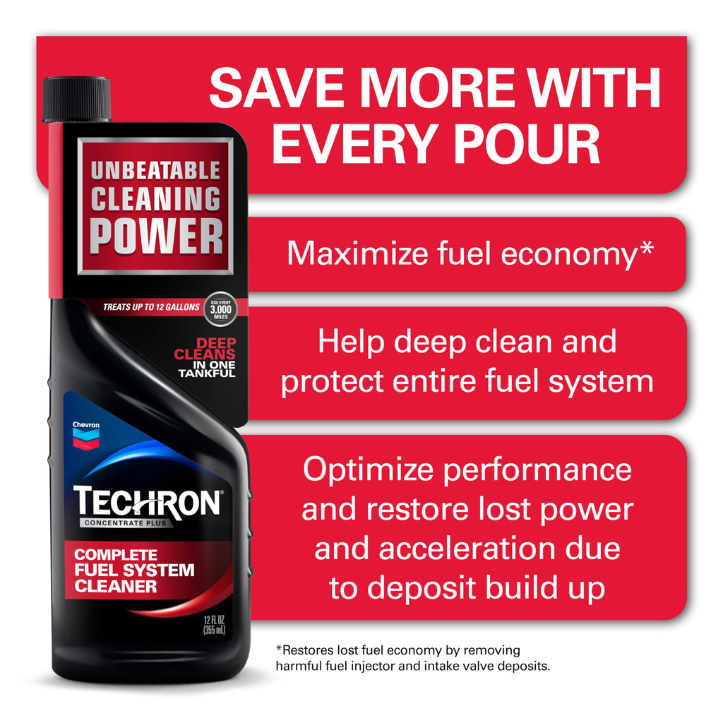 Chevron 67740-CASE Techron Concentrate Plus Fuel System Cleaner - 12 oz. (Pack of 6)