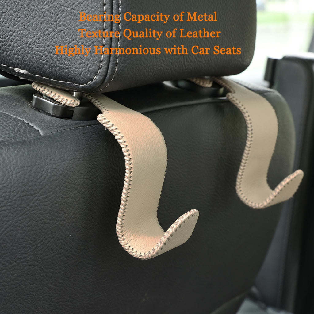 4-Pack Car Headrest Hooks Holds 55lbs Seat Storage Organizer for Bags