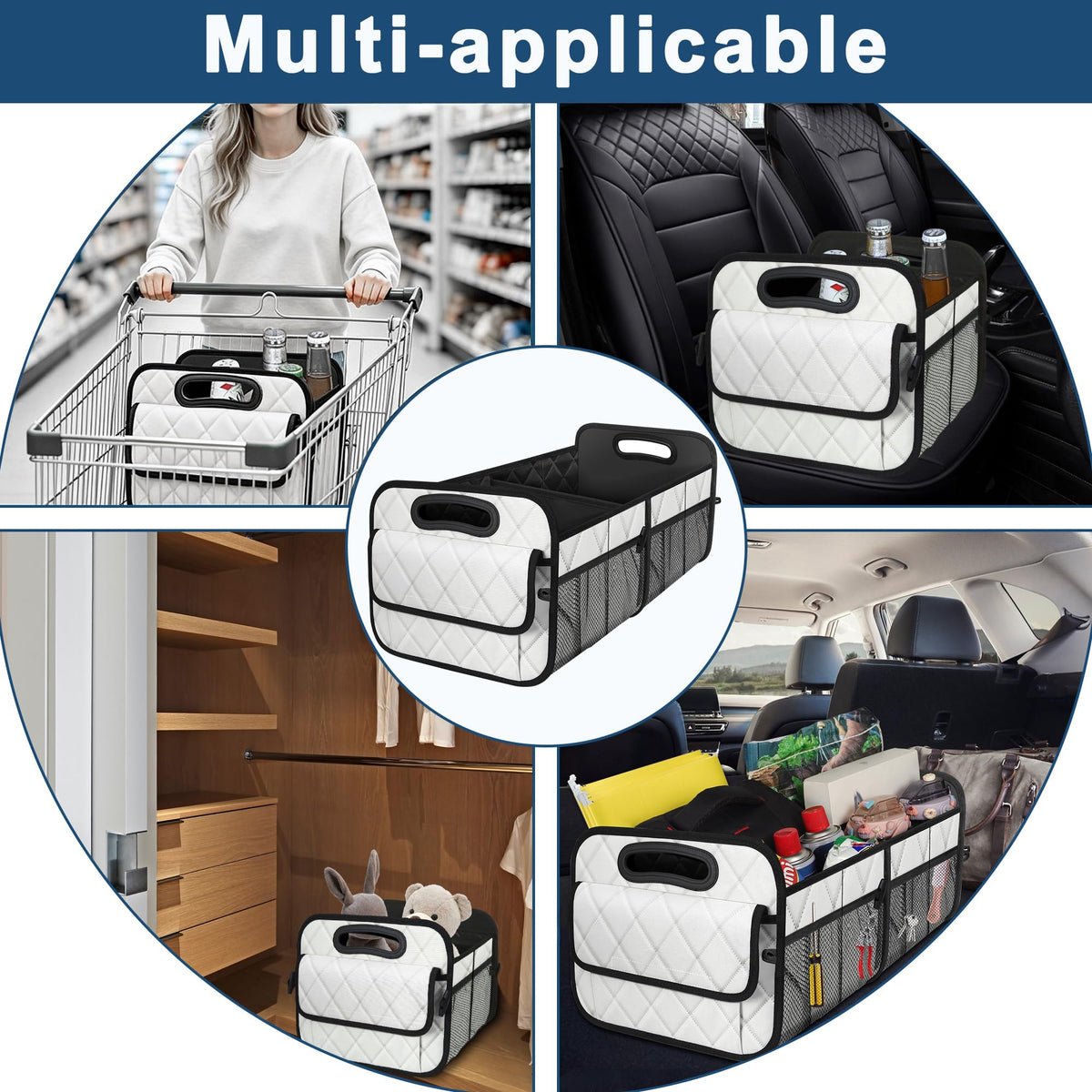 Deosk Car Trunk Organizer for SUV, Foldable Car Organizers and Storage