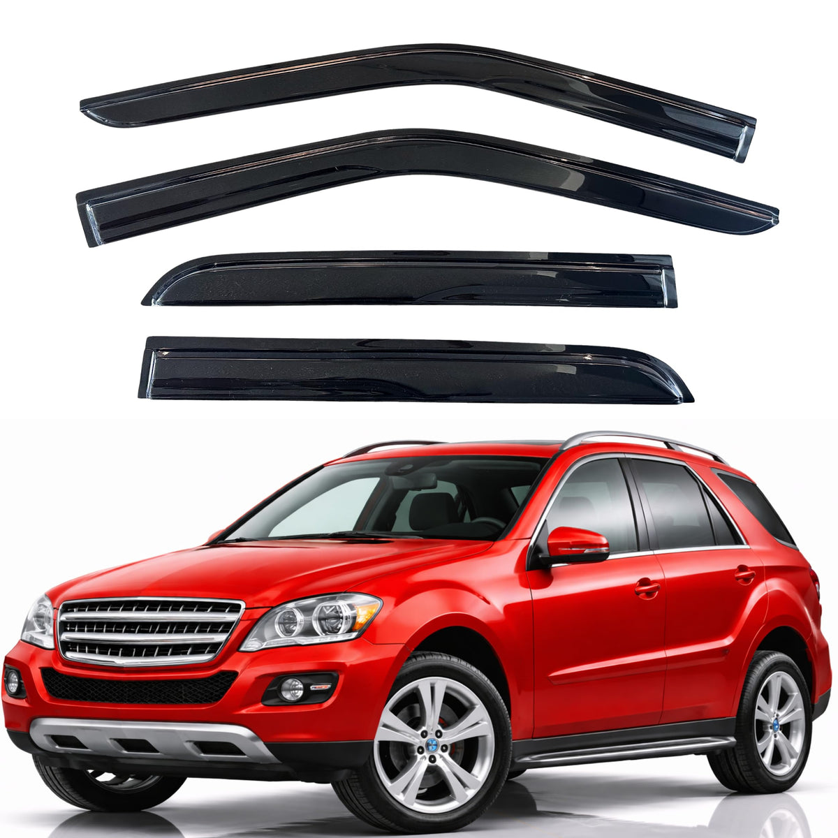 KPY Rain Guards Window Visors for 2015-2026 Ford F150 Crew/SuperCrew Cab