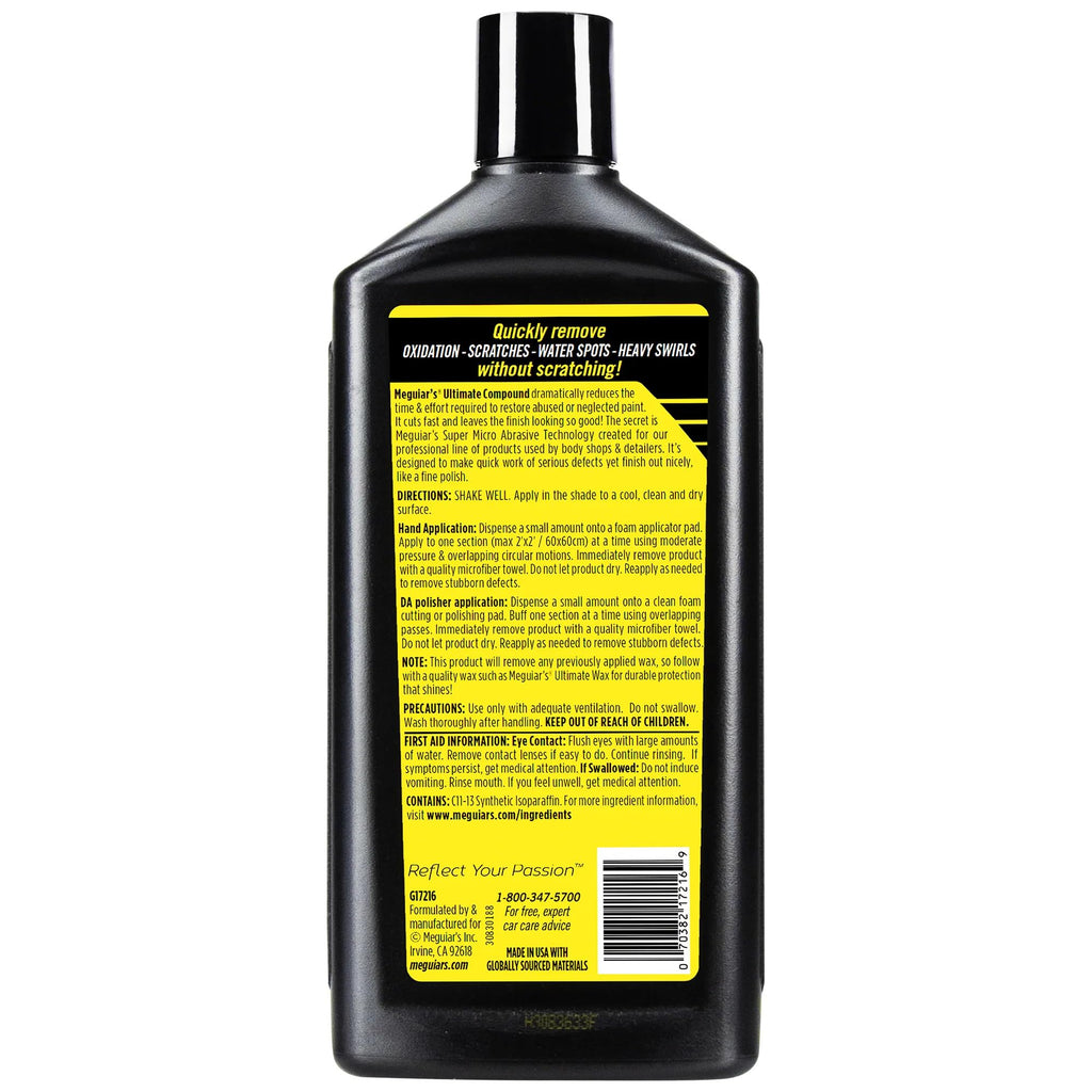 Meguiar's Ultimate Compound, Pro-Grade Car Scratch Remover, 15.2 Oz
