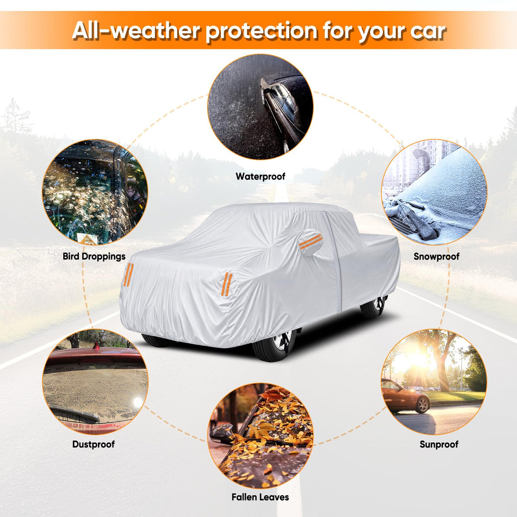 NEVERLAND Car Cover Waterproof All Weather for Sedan 183''L x 70''W x 59''H