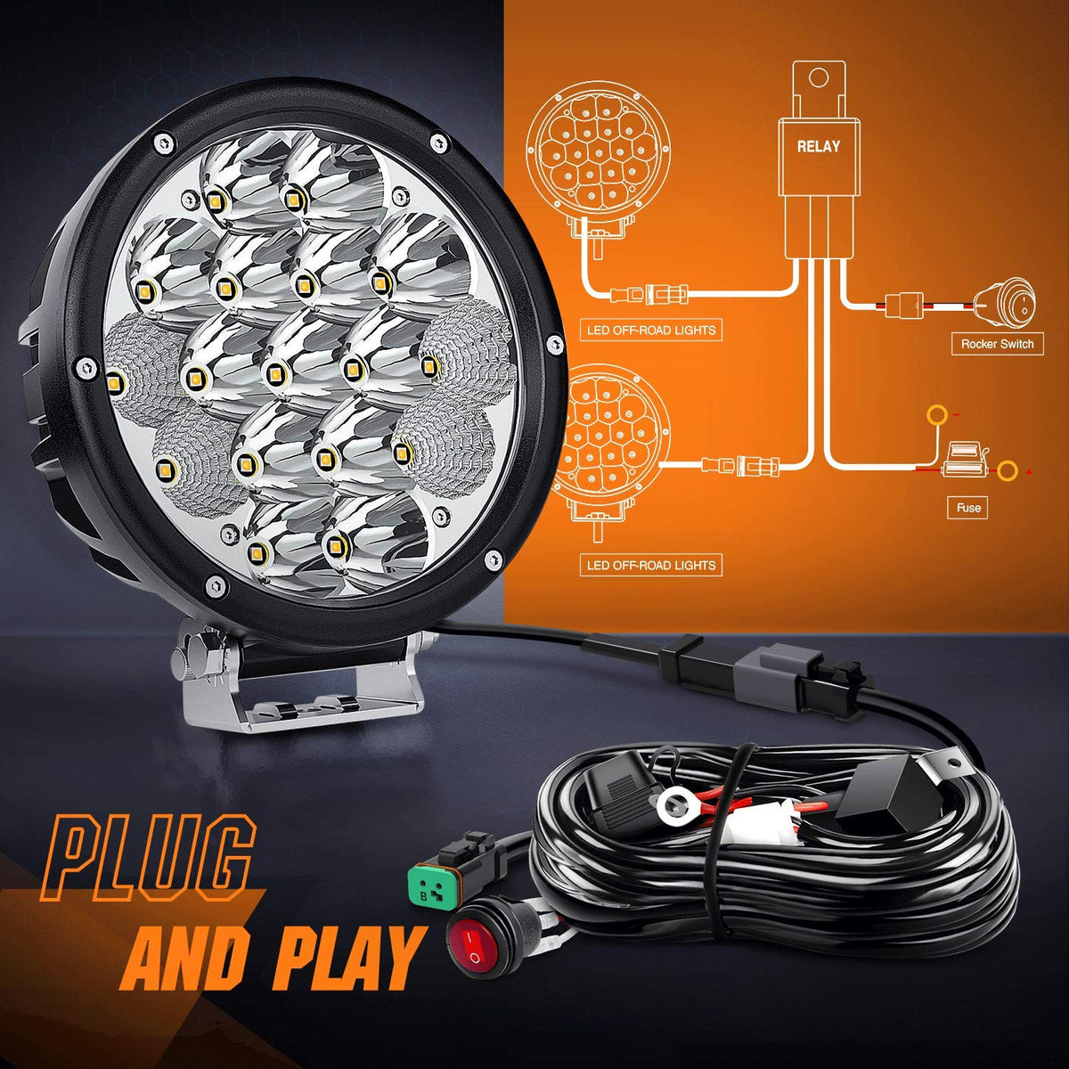 Nilight Led Pods 2Pcs 18W 1260LM Flood Off Road Lights Super Bright Driving Work Fog Lamps for Trucks Pickup Golf Cart SUV ATV UTV 4x4 Van Camper Boat