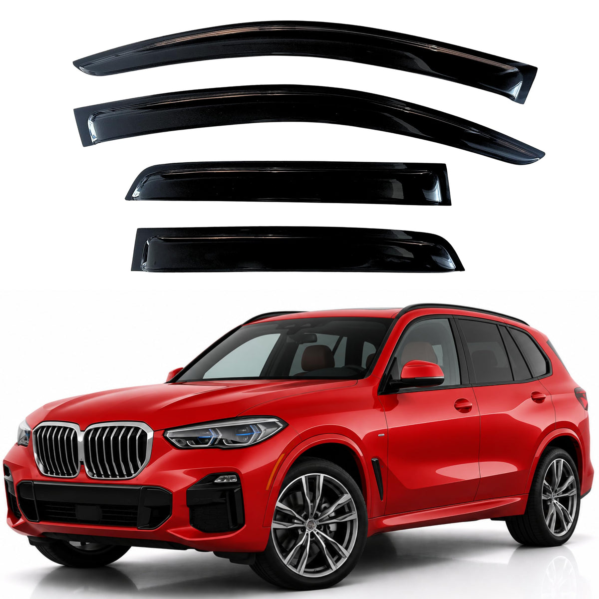 KPY Rain Guards Window Visors for 2015-2026 Ford F150 Crew/SuperCrew Cab