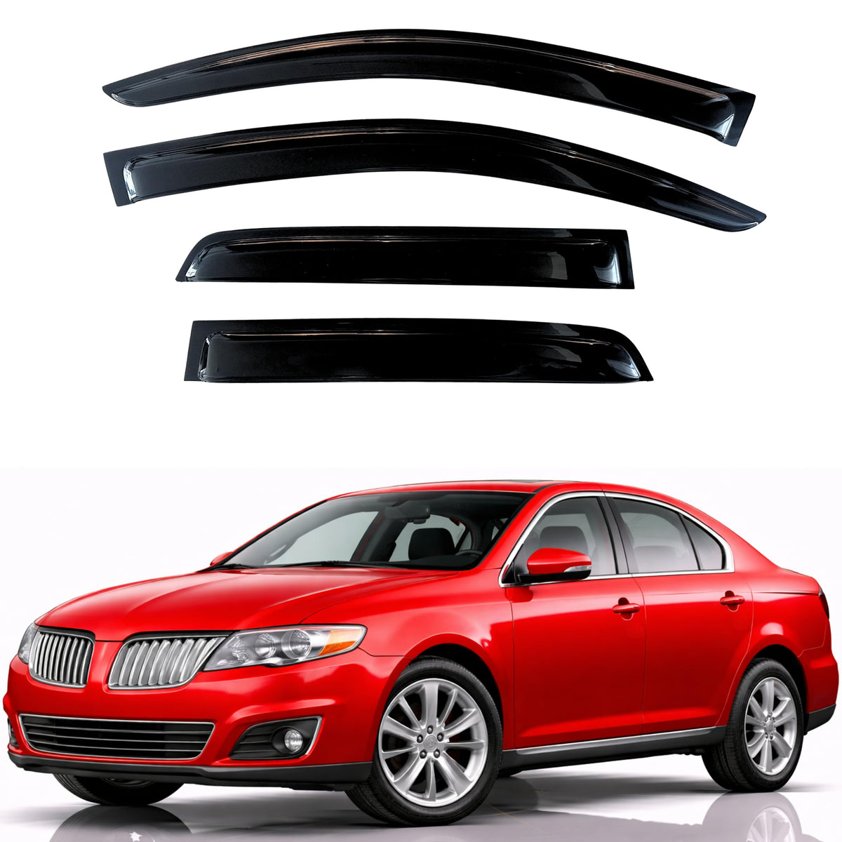 KPY Rain Guards Window Visors for 2015-2026 Ford F150 Crew/SuperCrew Cab